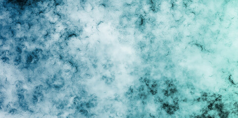 Abstract Mint Bluesky Water color background, Illustration. cloudy Minty sky background with clouds, cloudy light blue watercolor natural clouds and smoke. romantic summer blue sky with fluffy cloud.	
