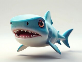 Fototapeta premium Cute Cartoon Shark