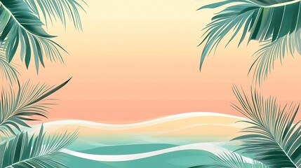 Calm Tropical Landscape with Soft Colors