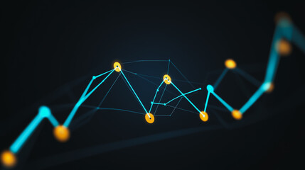 Abstract business smart city and charts and graphs with statistics to innovative analyze business potential and forecast future development of companies growth.