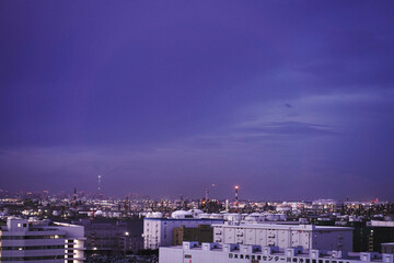 Obraz premium 日本の川崎マリエンの展望台からの夜景