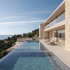 Fototapeta premium Luxury villa with swimming pool