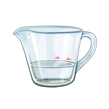 recommend clip art: A measuring cup clipart, kitchen utensil, vector illustration, clear, on transparent background png file