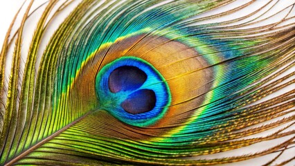 Obraz premium peacock feather close up