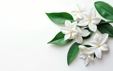 Obraz premium Beautiful white flower isolated over white background for cutting out.