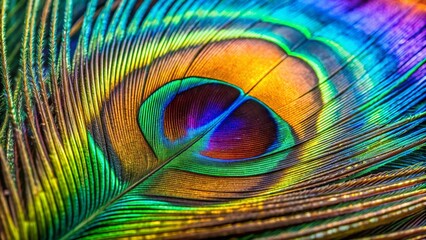 Naklejka premium peacock feather close up