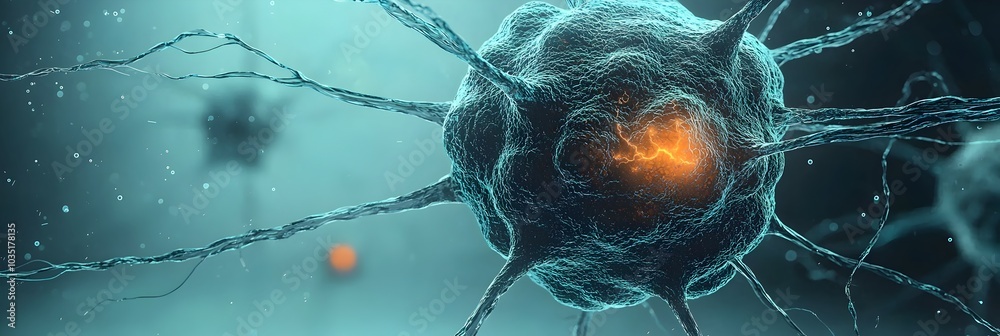 Poster Glowing neural connections in an abstract digital the complex neural networks mental clarity and cognitive processes of the human brain