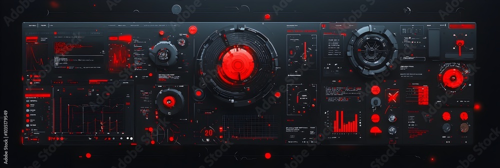 Poster Minimalist and Futuristic Digital Interface with Stylish Buttons and Sliders for Seamless User Experience in Web and Mobile Applications