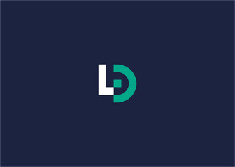 Letter dl or ld logo icon design vector design template inspiration