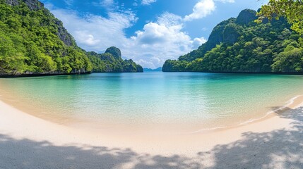 Serene Tropical Beach with Crystal Clear Water