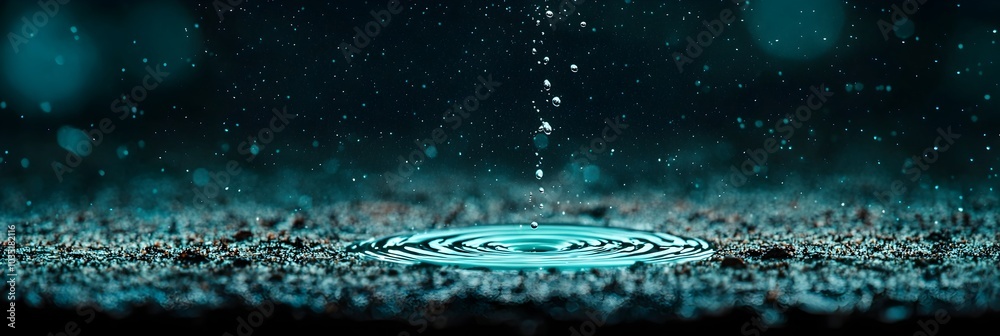 Aufkleber Rippling water surface with a mesmerizing reflection representing the emotional impact introspection and psychological significance of subtle movements and visual impressions