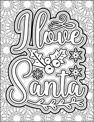 Christmas Quote Coloring Page for Adults. Christmas Motivational Quote Coloring Page. 