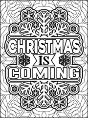 Christmas Quote Coloring Page for Adults. Christmas Motivational Quote Coloring Page