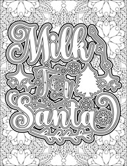 Christmas Quote Coloring Page for Adults. Christmas Motivational Quote Coloring Page