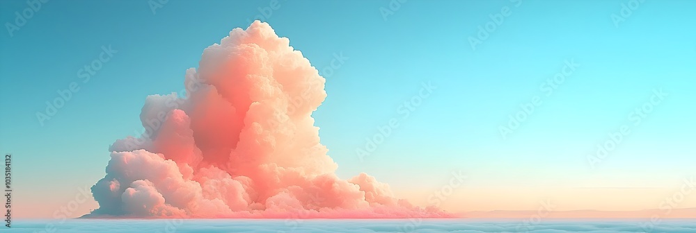 Aufkleber Soft ethereal pastel clouds create a dreamy and whimsical atmosphere inviting a sense of tranquility wonder and imagination