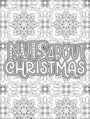 Christmas Quote Coloring Page for Adults. Christmas Motivational Quote Coloring Page