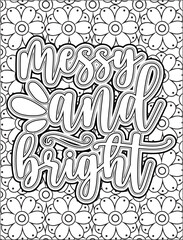 Christmas Quote Coloring Page for Adults. Christmas Motivational Quote Coloring Page