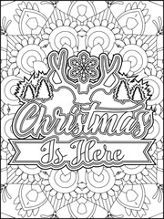 Christmas Quote Coloring Page for Adults. Christmas Motivational Quote Coloring Page