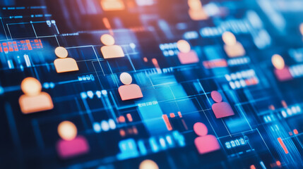 Smart digital Innovation city with connection network reciprocity over the cityscape. of future smart wireless digital city and social media networking systems that connects people with in city