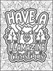 Christmas Quote Coloring Page for Adults. Christmas Motivational Quote Coloring Page