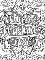 Christmas Quote Coloring Page for Adults. Christmas Motivational Quote Coloring Page
