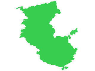 少しゆるい和歌山県地図 フチなし 近畿