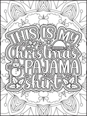 Christmas Quote Coloring Page for Adults. Christmas Motivational Quote Coloring Page