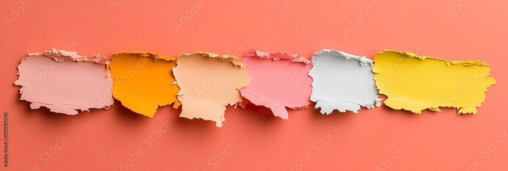Poster stunning layered paper tear effects on solid color backgrounds abstract modern and visually captivat