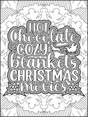 Christmas Quote Coloring Page for Adults. Christmas Motivational Quote Coloring Page