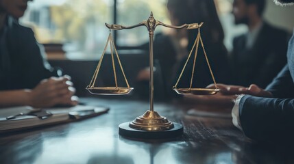 A mediation lawyer facilitating a peaceful resolution between two parties