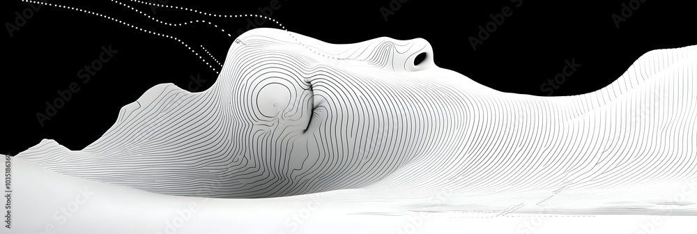 Aufkleber Topographic abstract geometric patterns with minimalist lines and shapes perfect for use in maps infographics data visualizations and various digital and print design projects
