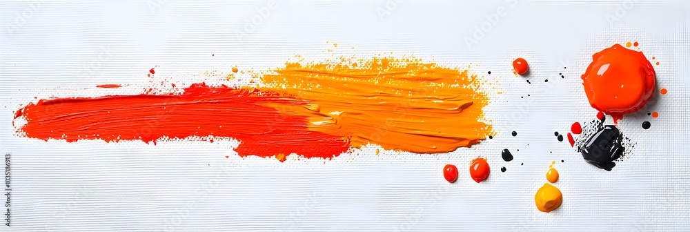Poster Vibrant and expressive abstract painting with fluid brushstrokes floating on a transparent background  Contemporary and minimalist design perfect for various creative and commercial applications
