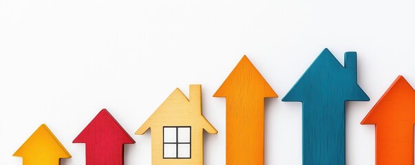 Diverse group of people discussing affordable housing strategies, with charts and graphs highlighting economic benefits and solutions, 3D illustration