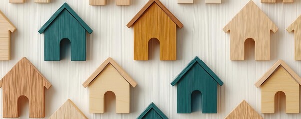 Closeup of housing development funding applications, representing solutions for affordable housing financing during a recession, 3D illustration