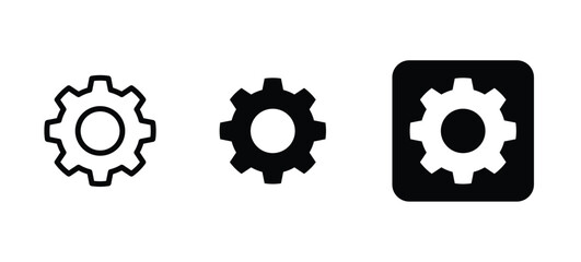 Setting cog icon set