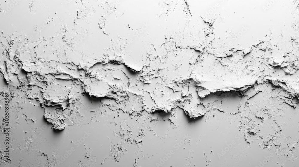 Fototapete The surface features a striking display of peeling white paint, revealing varying textures and patterns that tell a story of age and deterioration over time.