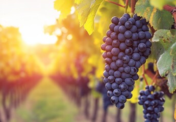 Grape Harvest Sunset.