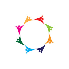 Colorful People and Community Logo Vector