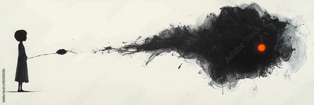Poster Captivating ink swirls and flows in water forming mesmerizing abstract shapes and patterns  This image showcases the natural beauty and fluid motion of the medium
