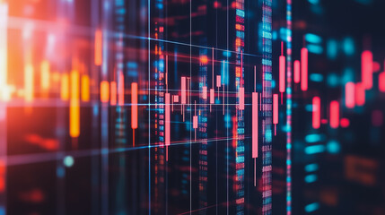 Abstract business  and charts and graphs with statistics to innovative analyze business potential and forecast future development of companies growth.