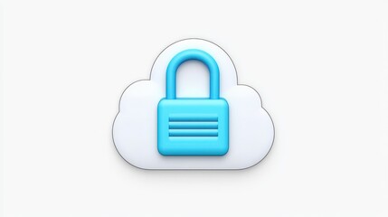 Obraz premium Cloud Security Icon