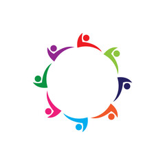 Colorful People and Community Logo Vector