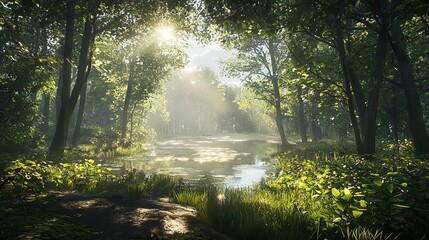 Fototapeta premium Bountiful Harvest of Fresh Fir Tips Greens in a Natural Setting Stock Photo