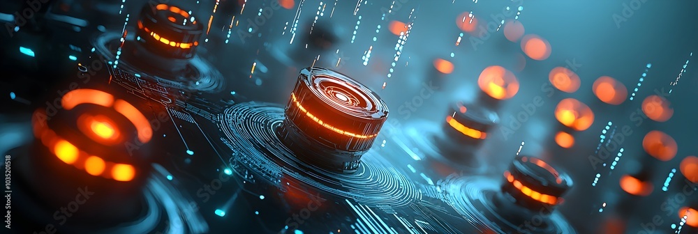 Aufkleber Mesmerizing Futuristic Wireframe Shapes with Glowing Digital Textures   Abstract Render of Geometric Patterns and Minimalist Backdrops for Tech Design and Innovative Concepts
