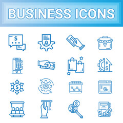 Business Corporate Transaction Tax Icons Set