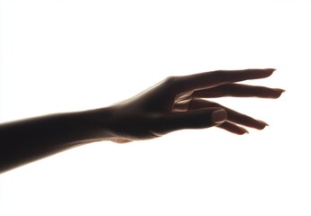 Reaching Hand Silhouette.