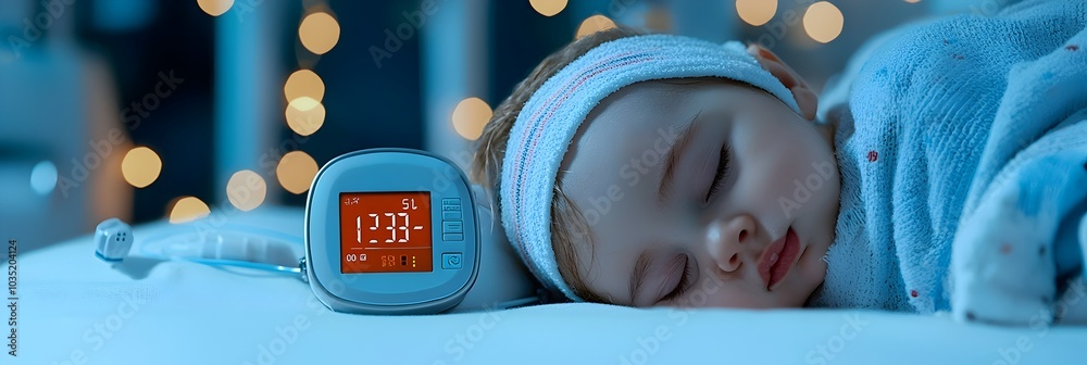 Poster sleek bedside pressure monitoring device for routine health checks and wellness tracking