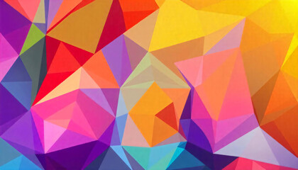 Colorful abstract geometric shapes with vibrant rainbow hues, illustration, colorful, bright, abstract, background, pattern