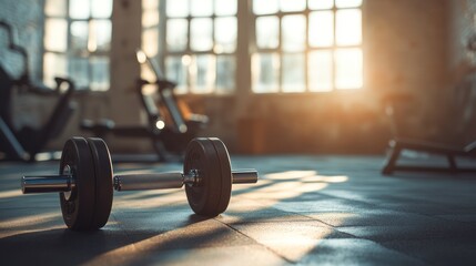 Dumbbell in a Fitness Gym