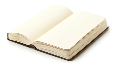 Realistic vector stationery composition featuring an isolated notebook, minimalist blank background, ideal for branding, marketing, and product displays